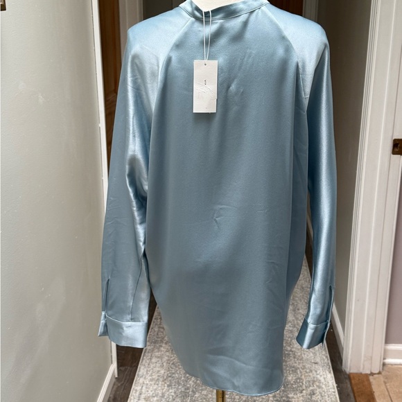 Vince SilkSatin Band Collar in Porcelain - Picture 2 of 4